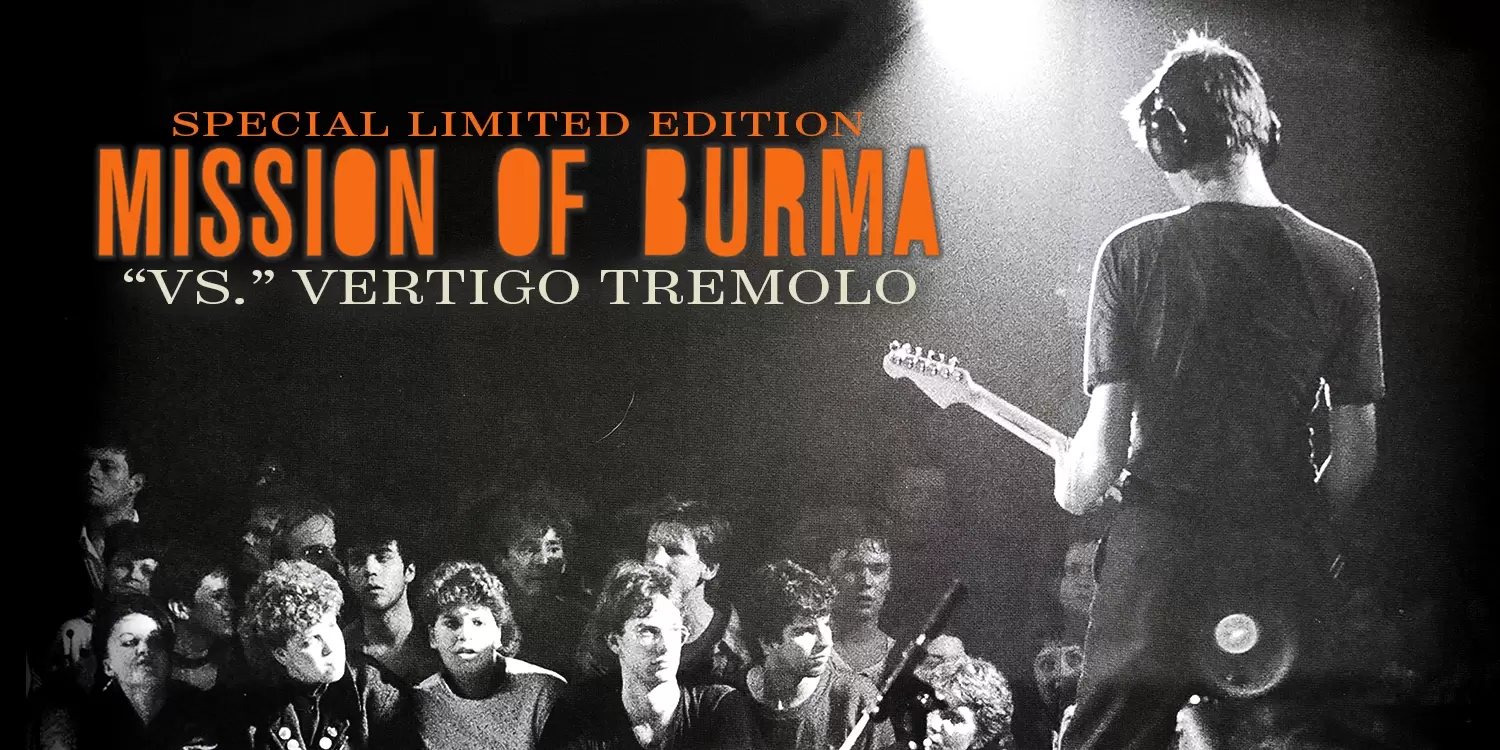 Special limited edition Mission of Burma Vertigo Tremolo. This tremolo effects pedal for guitar features presets designed by Mission of Burma guitarist Roger Miller and limited edition graphics from the post-punk album 